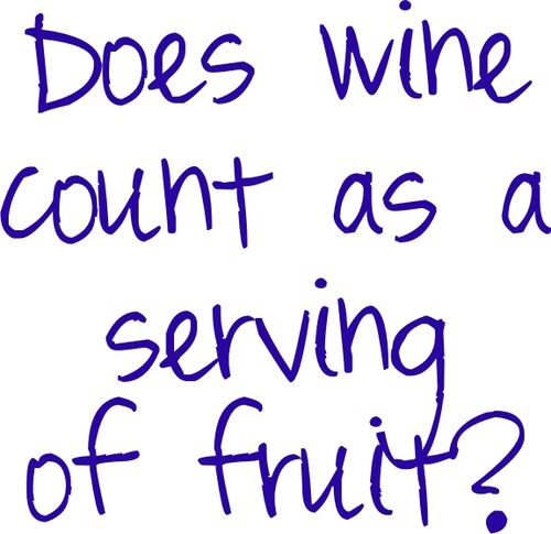 Does wine count as a serving of fruit?