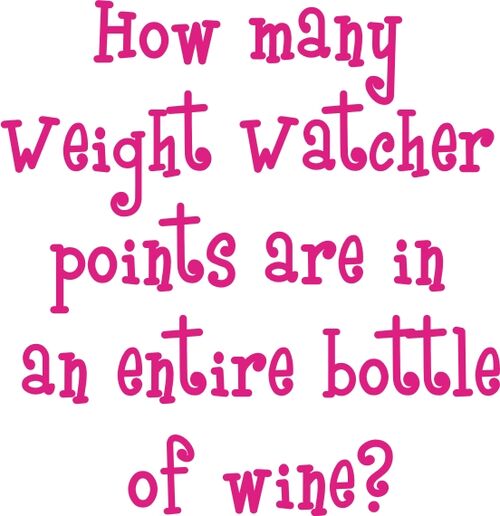 How many Weight Watcher points are in an entire bottle of Wine?