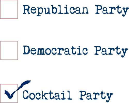 Republican Party Demcratic Party X Cocktail Party