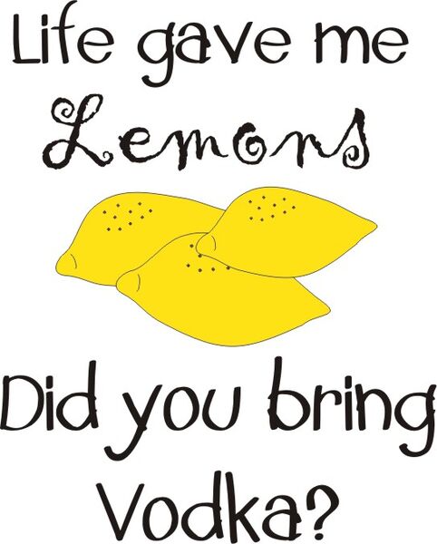 Life gave me Lemons did you bring Vodka?