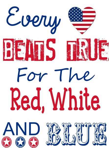 My Heart Beats True For The Red White And Blue