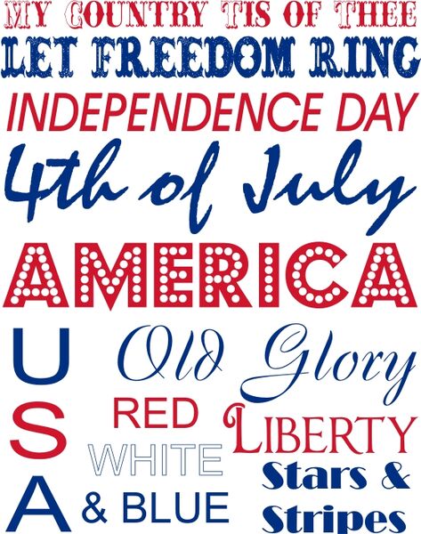 My Country Tis Of Thee Let Freedom Ring Independence Day 4th Of July America Old Glory USA Red White & Blue Liberty Stars & Stripes