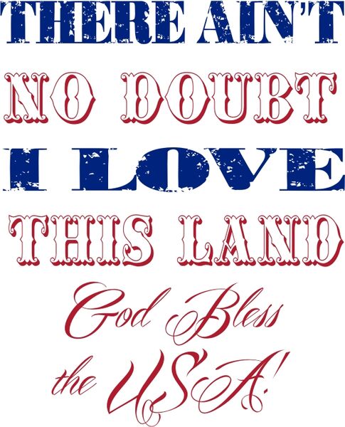 There ain’t no dought I love this Land God Bless the USA.