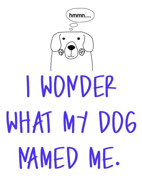 I wonder what my dog named me.