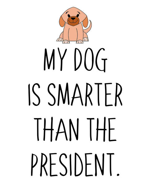 My Dog is smarter than the President.