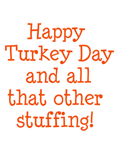 Happy Turkey Day and all that other stuffing!