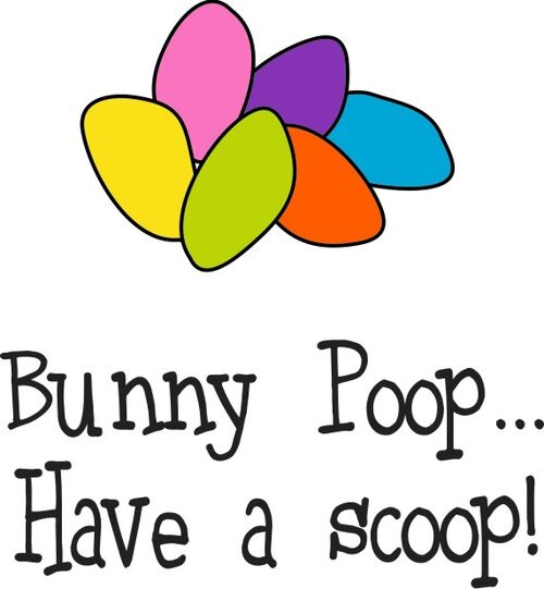 Bunny poop. . . have a scoop.