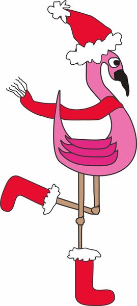 Christmas Flamingo