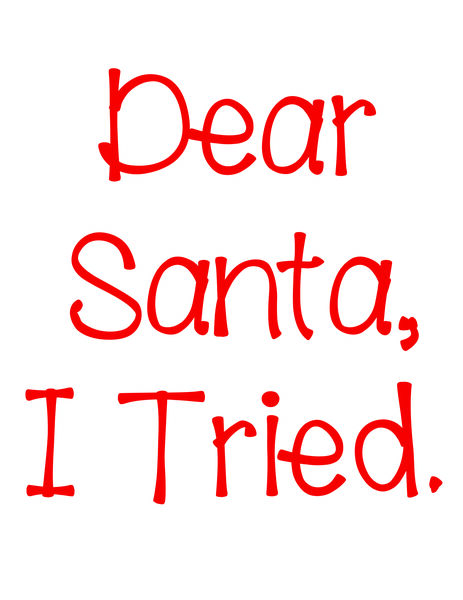 Dear Santa, I Tried