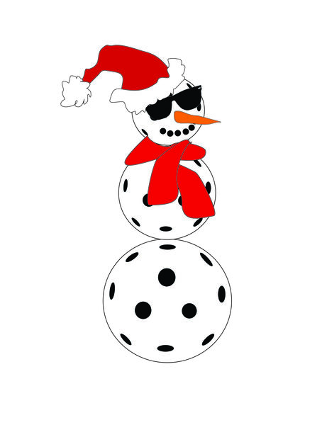 Pickleball snowman.