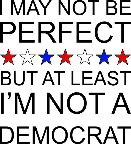 I may not be perfect, but at least I’m not a Democrat.