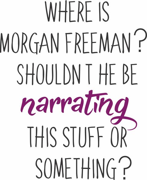 Where is Morgan Freeman? Shouldn’t he be narrating this stuff or something?