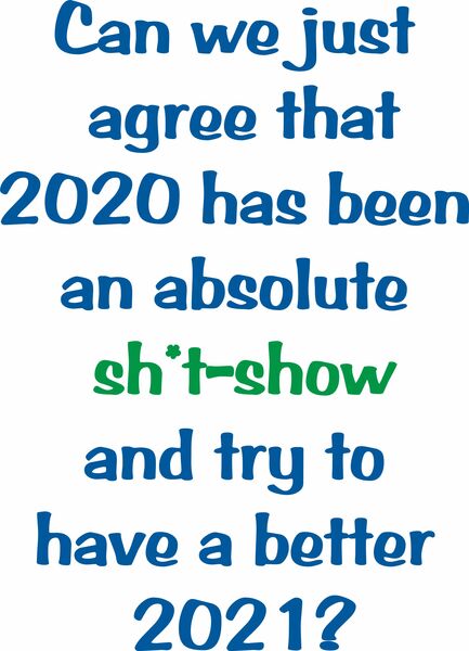 Can we all agree that 2020 was an absolute sh*t-show and try to have abetter 2021?