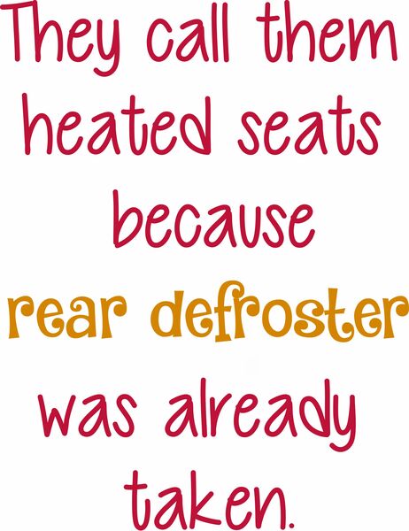 They call them heated seats because rear defroster was already taken.