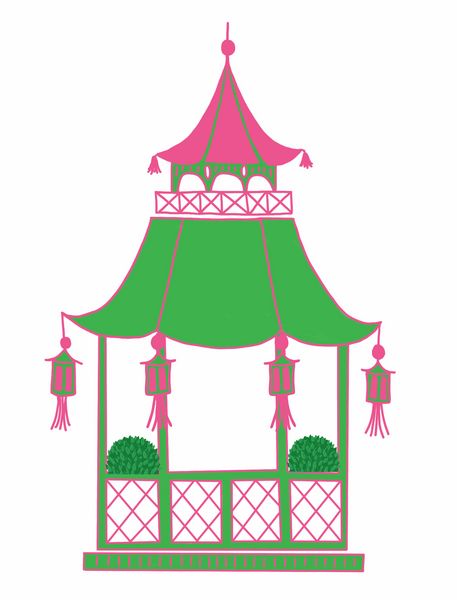 Pink and Green Pagoda