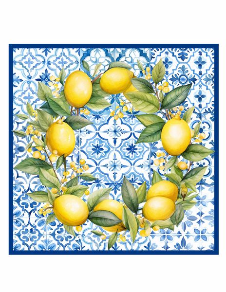 Lemon Wreath Tile