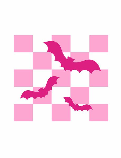 Pink Checkerboard Bats