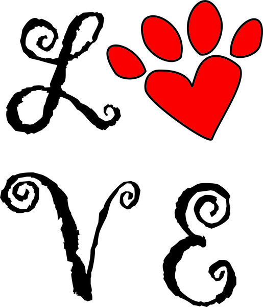 Love (with a paw print.)