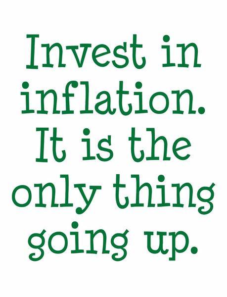 Invest in inflation. It is the only thing going up.