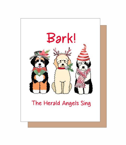 Boxed Note Cards-Bark! The Herald Angels Sing 8 Note Crads