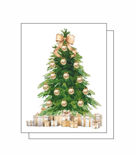 Gold Christmas Tree with Presents