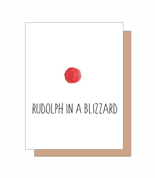 Rudolph in a blizzard