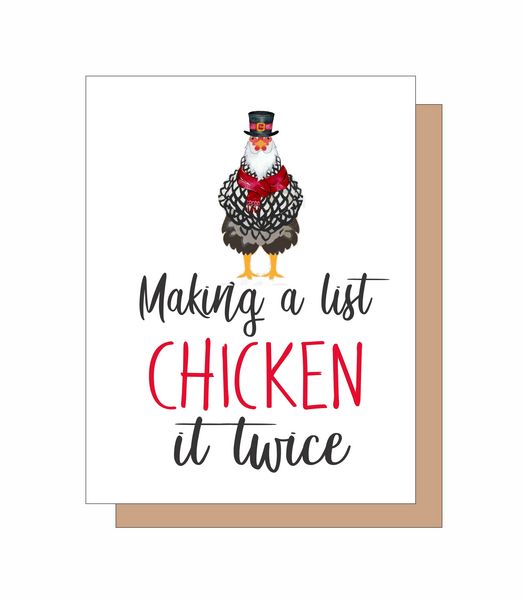 MAKING A LIST AND CHICKEN IT TWICE